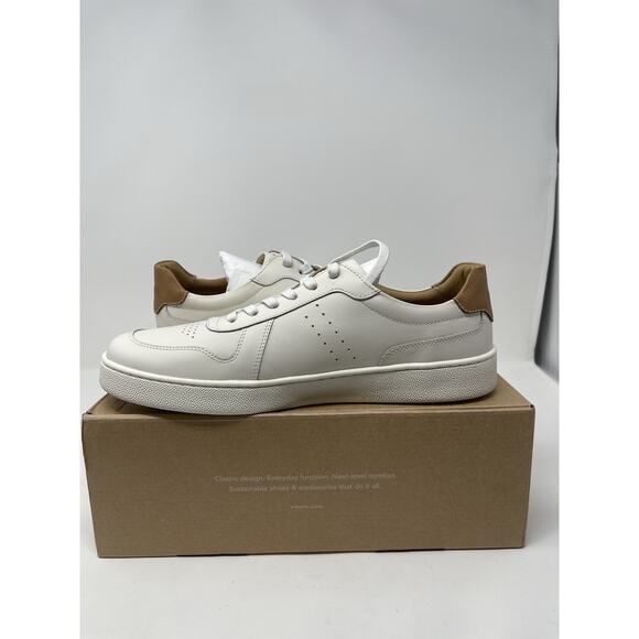 Nisolo Women's 9.5 Bria Go to Court Sneakers White Leather Lace Up Low To - Picture 7 of 9